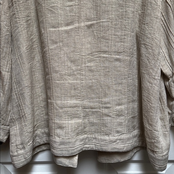 CHICO'S Jacket with Tan Gold Metallic Fabric Embroidery & Beading Womens 3 XL 16 - Picture 14 of 17